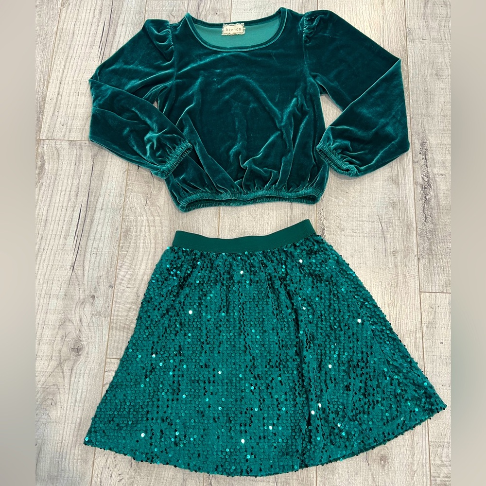 Girls Size 10 Two Piece Skirt/Top Set